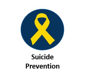 Button to access Suicide Prevention resources